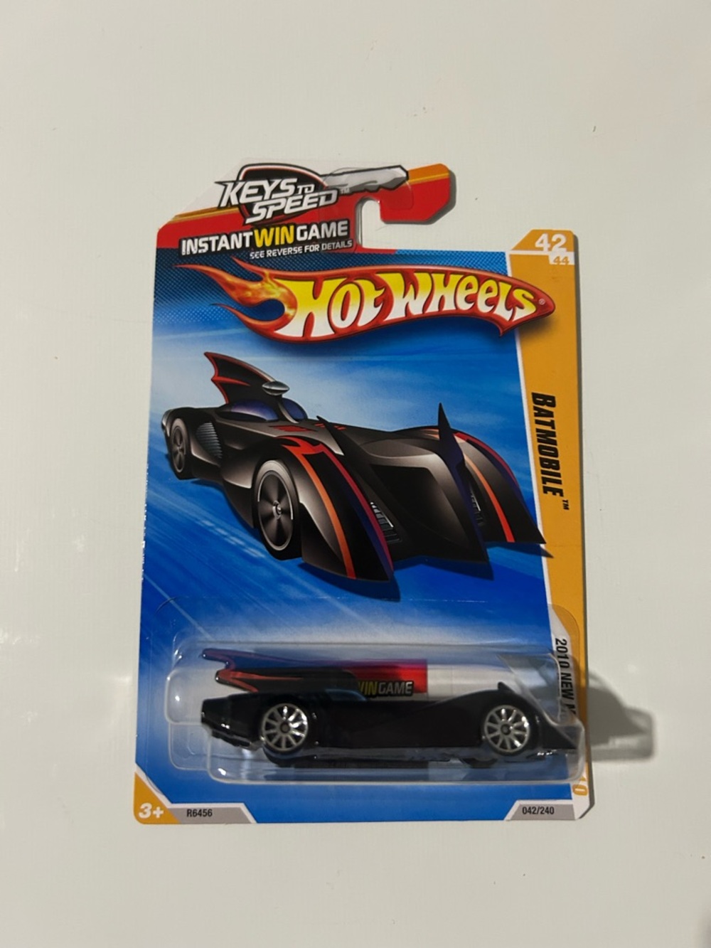 Hot Wheels Batmobile 2010 New Models Keys To Speed Card